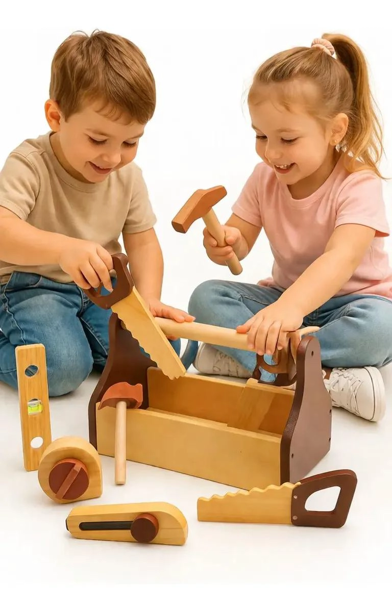 SET DE HERRAMIENTAS DIDACTICAS DE MADERA CON MALETIN - 2