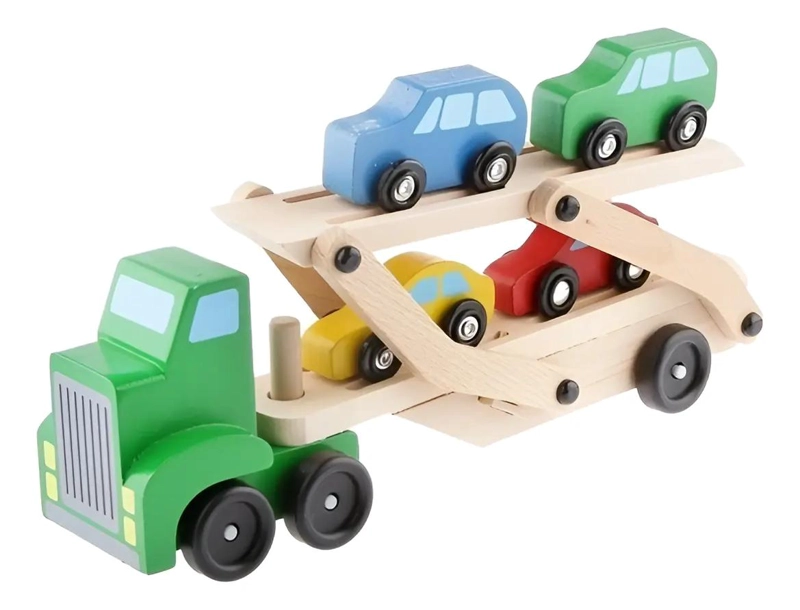 PACK 2 CAMIONES DE MADERA DIDACTICOS PARA NIÑOS - 3