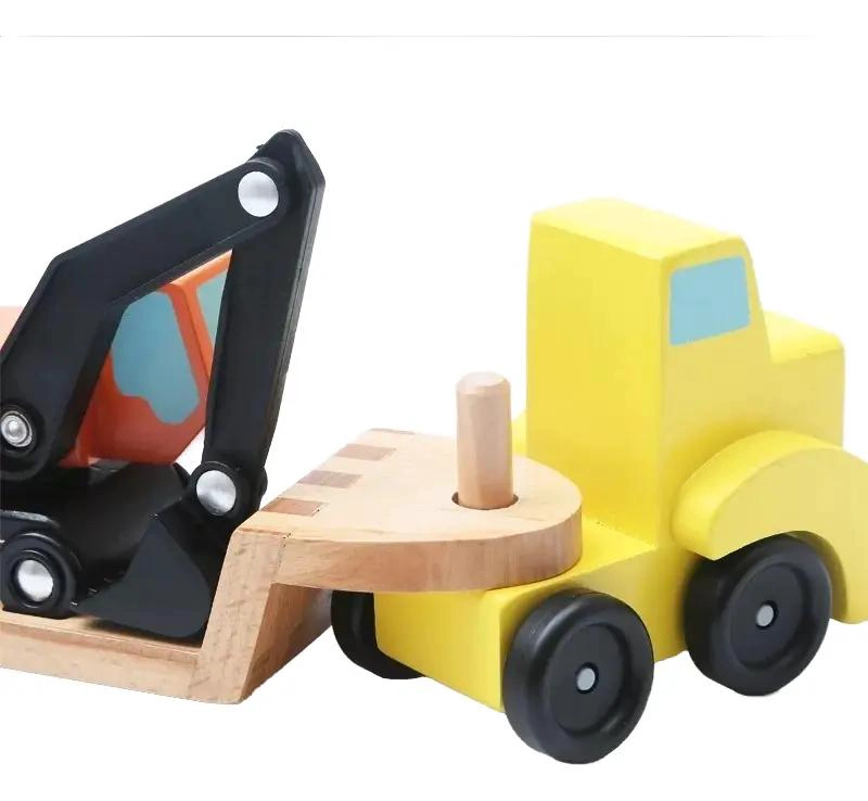 PACK 2 CAMIONES DE MADERA DIDACTICOS PARA NIÑOS - 4