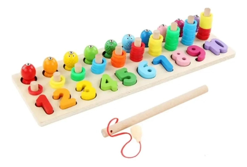 ABACO DE MADERA CON NUMEROS Y TEMATICA DE PESCA - 2