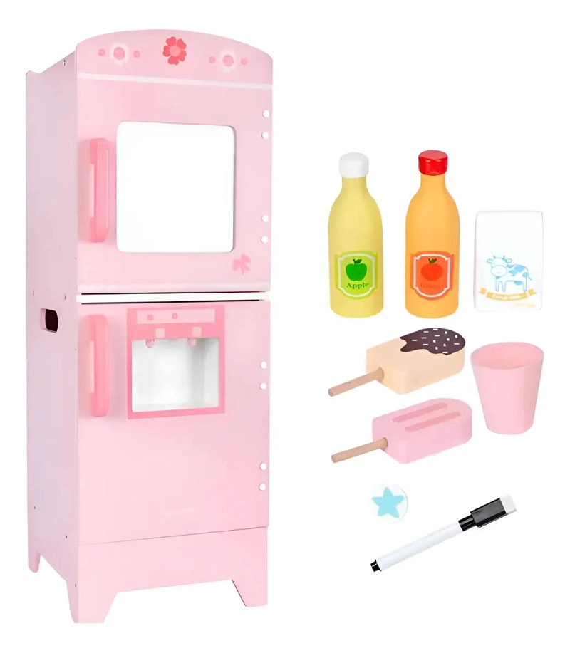 REFRIGERADOR DE JUGUETE MONTESSORI COLORIDO - 1