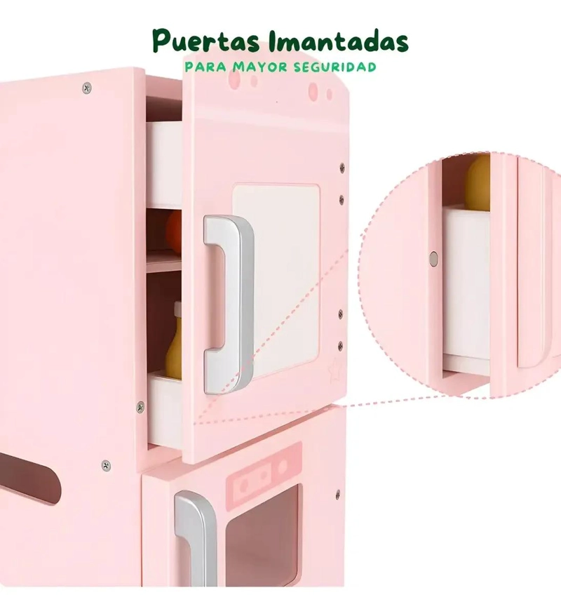 REFRIGERADOR DE JUGUETE MONTESSORI COLORIDO - 5