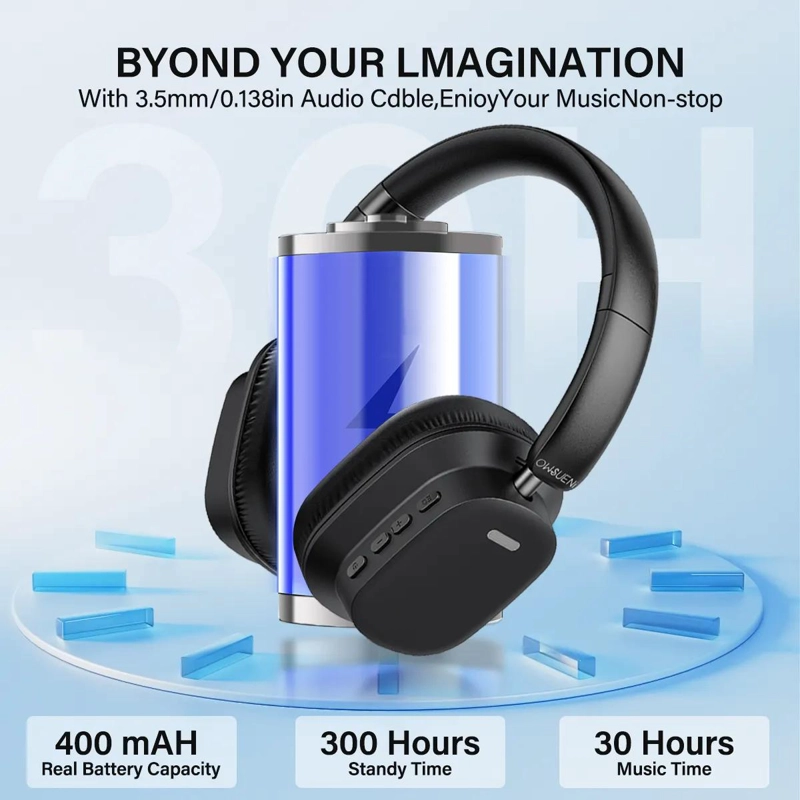 AUDIFONOS BLUETOOTH INALAMBRICOS DIADEMA PLEGABLE GAMER - 2