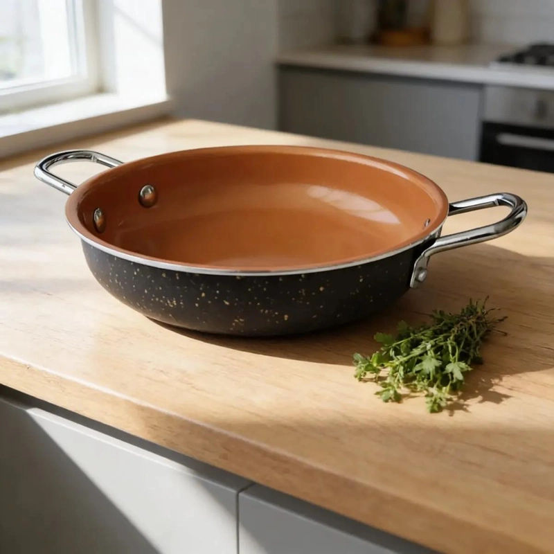 PAILA DE CERAMICA 16 CM COLOR COBRE - 1