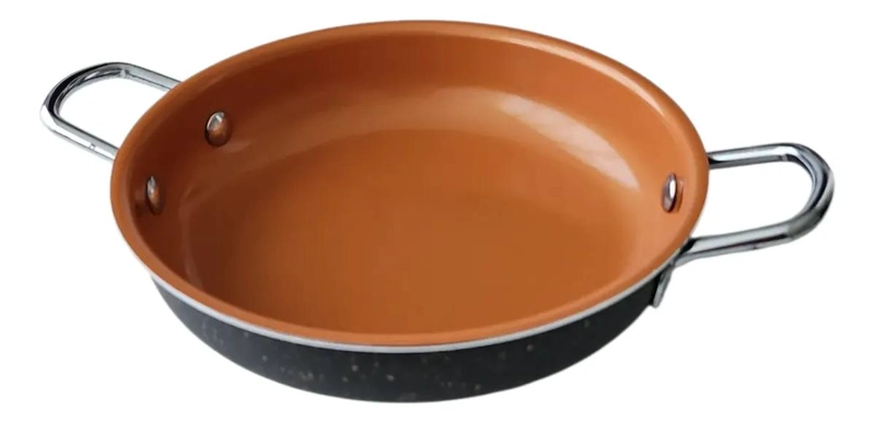 PAILA DE CERAMICA 16 CM COLOR COBRE - 5