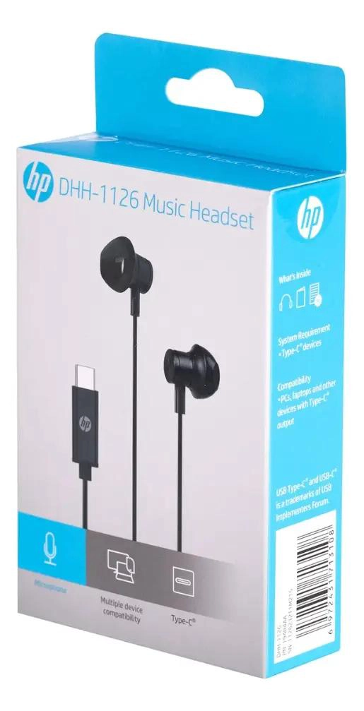 AUDIFONOS IN EAR USB-C NEGRO CON MICROFONO - 2