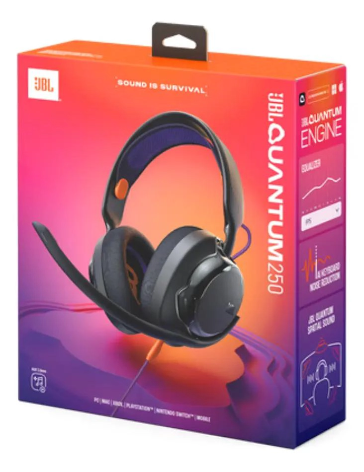 AUDIFONOS GAMER QUANTUM 250 NEGRO - 4