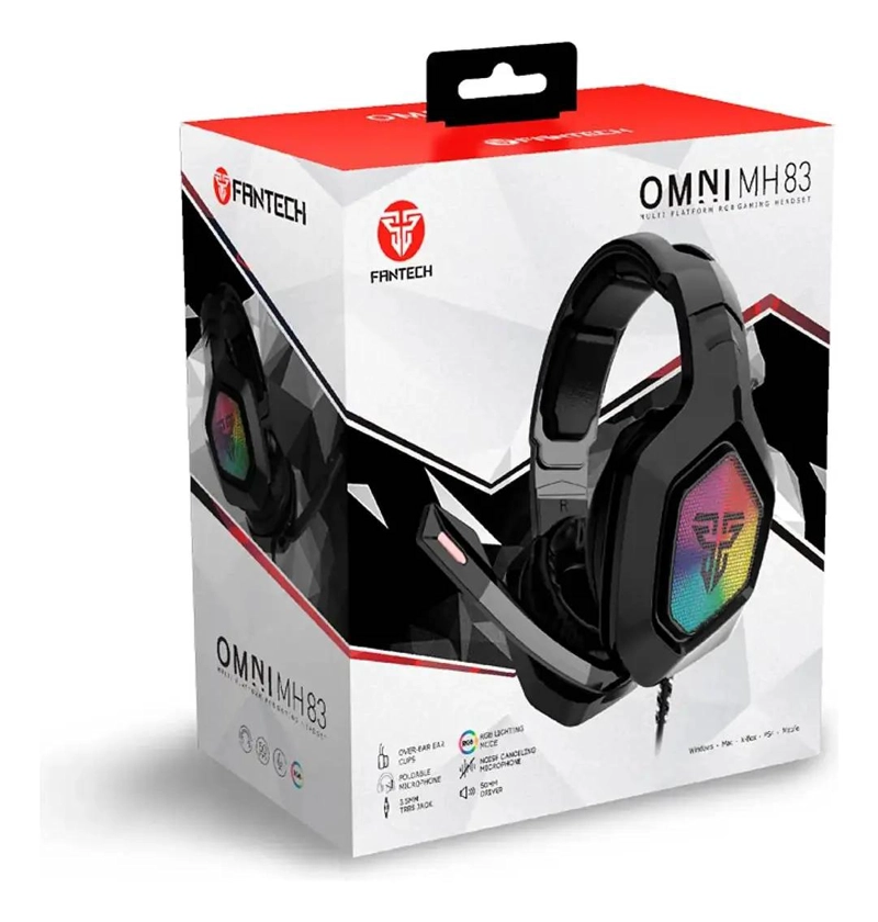 AUDIFONOS GAMER FANTECH MH83 OMNI NEGRO - 4