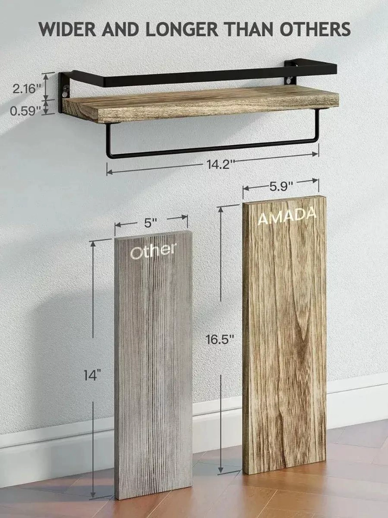 KIT DE 2 REPISAS FLOTANTES PARA PARED - 4
