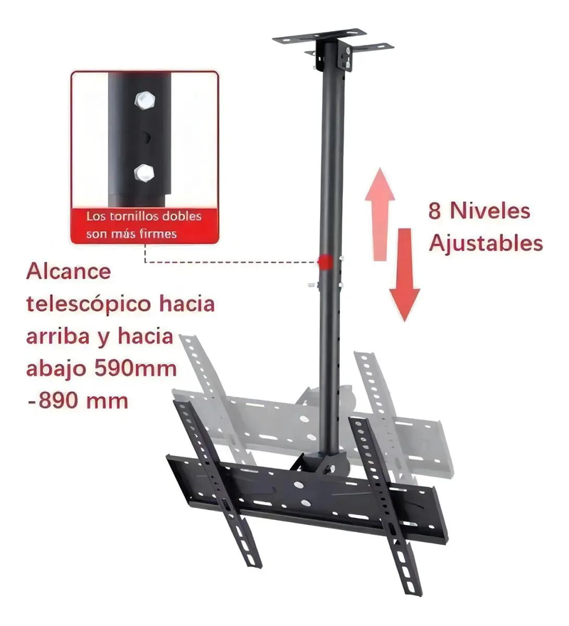 SOPORTE DE TECHO GIRATORIO PARA TV 26 A 60 PULGADAS - 4