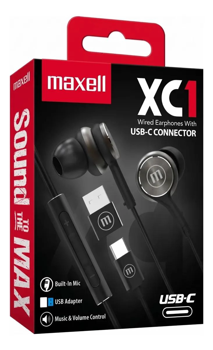 AUDIFONOS CON CONECTOR TIPO C Y ADAPTADOR USB NEGRO - 2