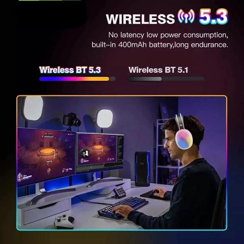 AURICULARES INALAMBRICOS BLUETOOTH 5.3 CON MICROFONO Y RG - 4