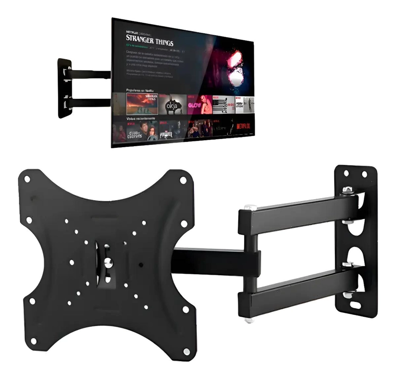 SOPORTE PARA TV TRIPLE BRAZO ARTICULADO 14 A 42 PULGADAS - 1
