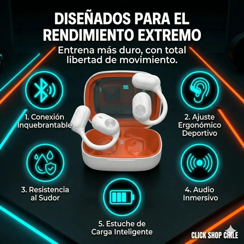 AURICULARES BLUETOOTH INALAMBRICOS CONDUCCION OSEA - 5