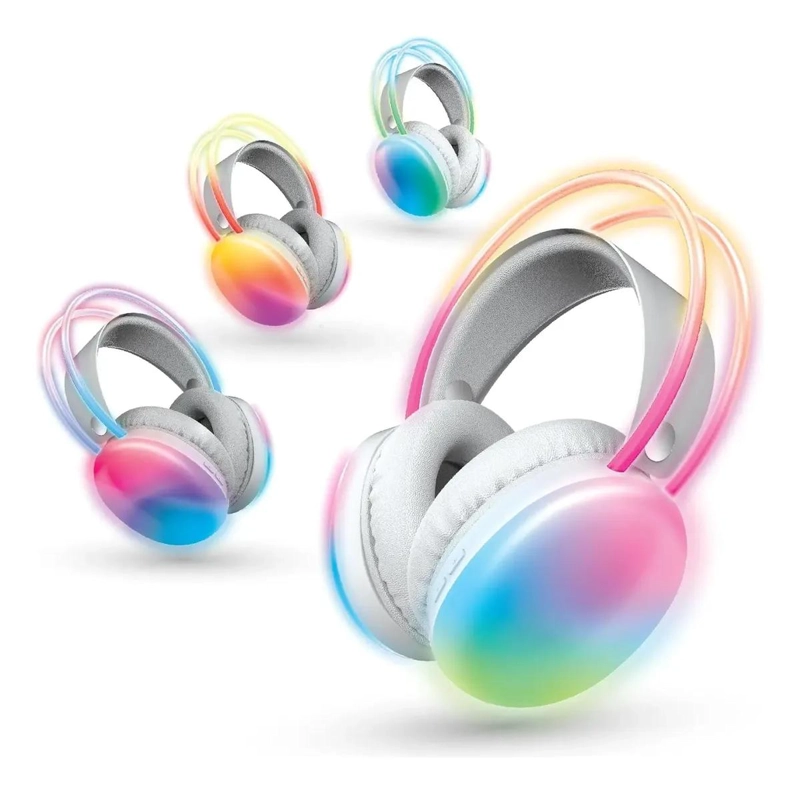 AUDIFONOS INALAMBRICOS RECARGABLES CON MICROFONO Y LUCES - 3