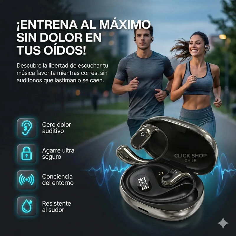 AUDIFONOS INALAMBRICOS DE CONDUCCION OSEA BLUETOOTH - 1