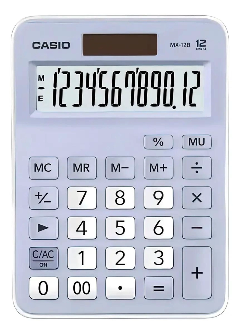 CALCULADORA BASICA COLOR LAVANDA CON PANTALLA LCD - 2