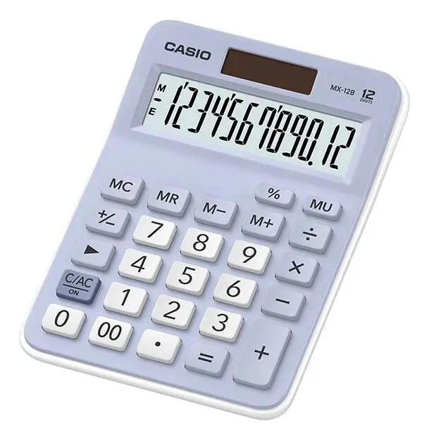 CALCULADORA DE ESCRITORIO COLOR CELESTE CON FUNCIONES BAS - 1