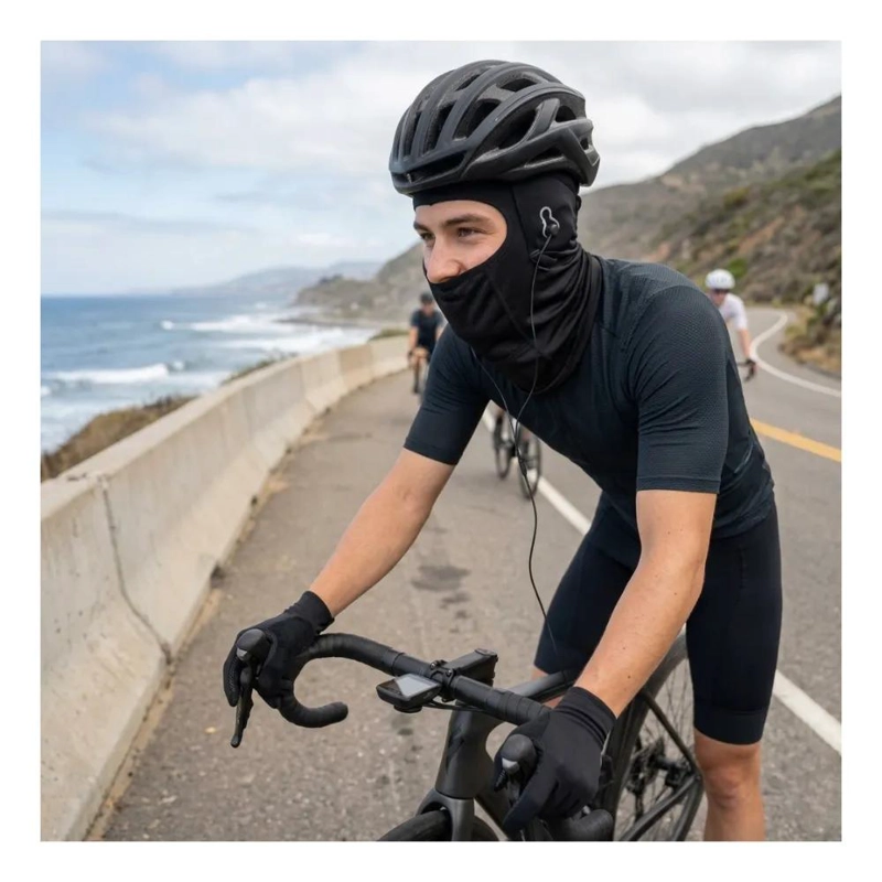 SET ANTIVIENTO BALACLAVA CON ORIFICIO PARA AURICULAR Y GU - 1