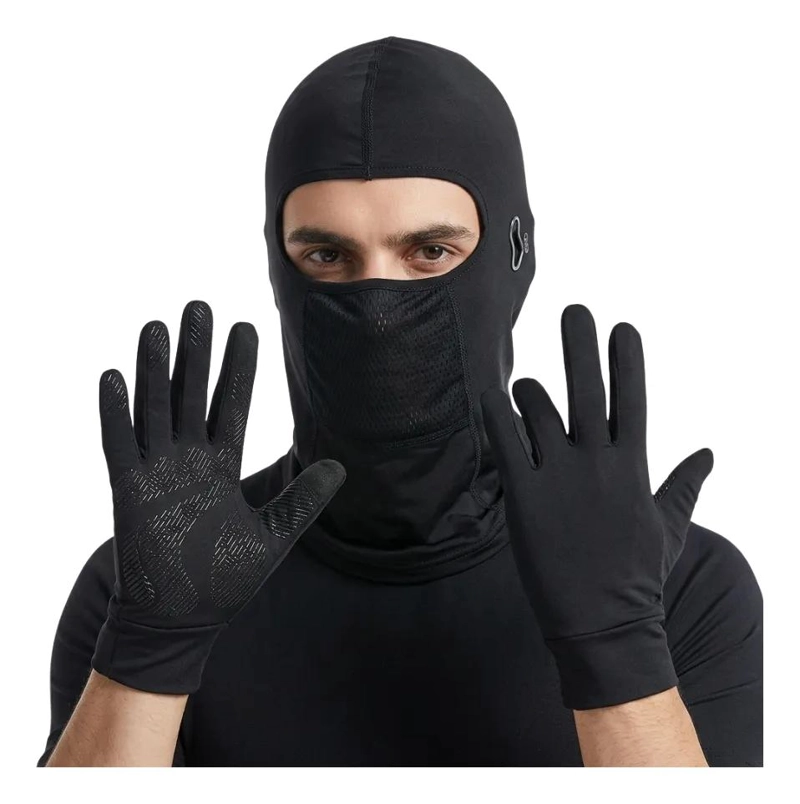 SET ANTIVIENTO BALACLAVA CON ORIFICIO PARA AURICULAR Y GU - 3