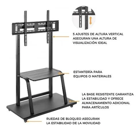 SOPORTE BASE CON RUEDAS PARA TV 32 A 75 PULGADAS - 5