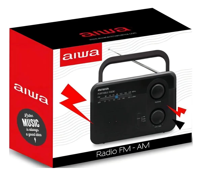 RADIO FM PORTATIL ANALOGICA COLOR NEGRO - 5