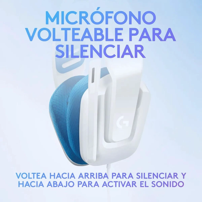 AUDIFONO GAMER BLANCO PARA PC, PS4 Y SWITCH - 5