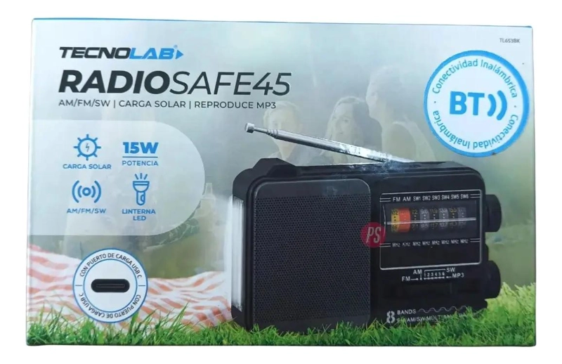 RADIO PORTATIL SOLAR AM/FM/SW 15W CON BLUETOOTH Y LINTERN - 2