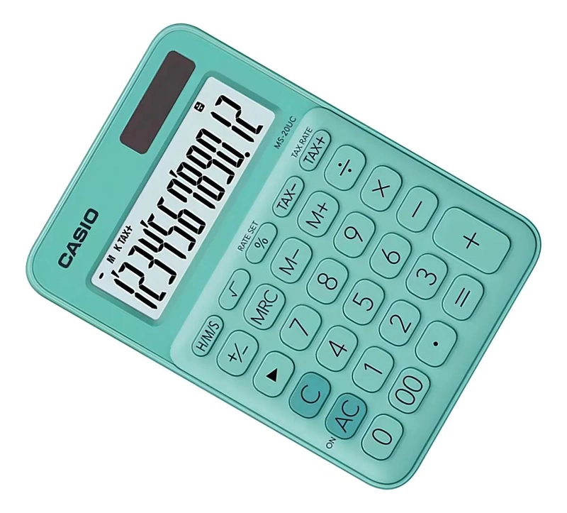 CALCULADORA BASICA COLORES SURTIDOS PANTALLA LCD - 2