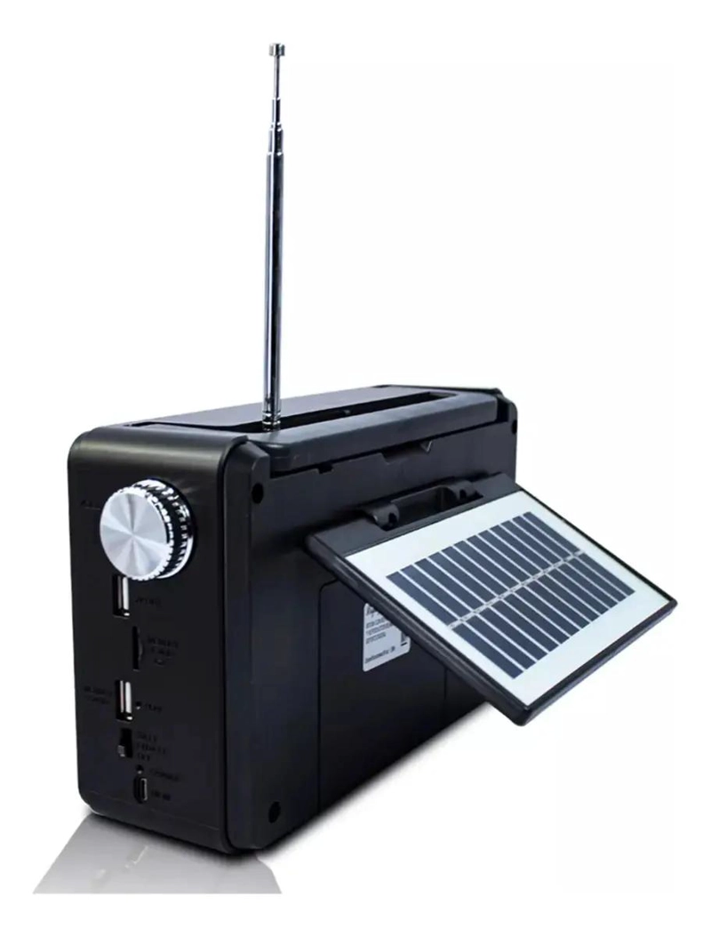 RADIO PORTATIL BLUETOOTH RECARGABLE SOLAR AM FM SW - 3