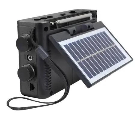 RADIO PORTATIL AM/FM SOLAR RECARGABLE CON LINTERNA - 5