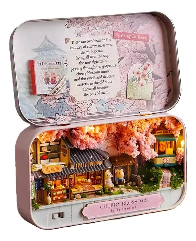 MINIATURA 3D ARMABLE CON LUCES LED CHERRY BLOSSOM - 1