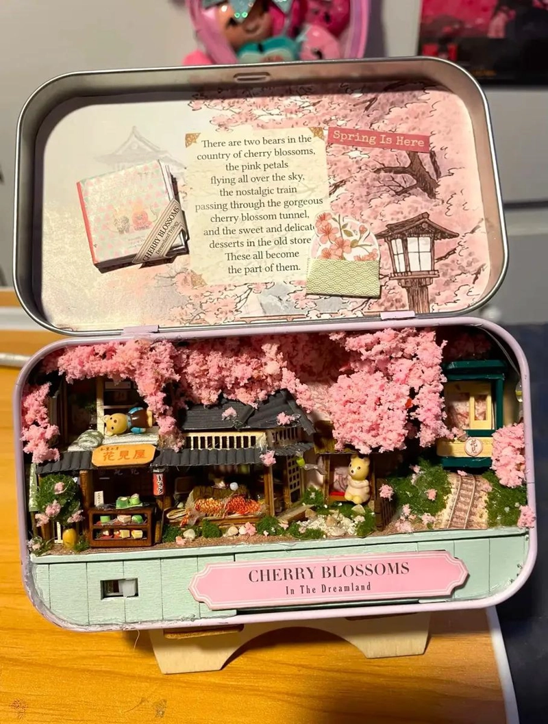 MINIATURA 3D ARMABLE CON LUCES LED CHERRY BLOSSOM - 2