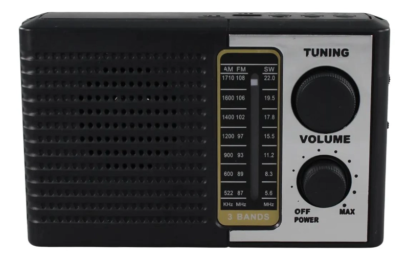 RADIO PORTATIL SOLAR AM FM SW 15W CON LED Y USB - 1