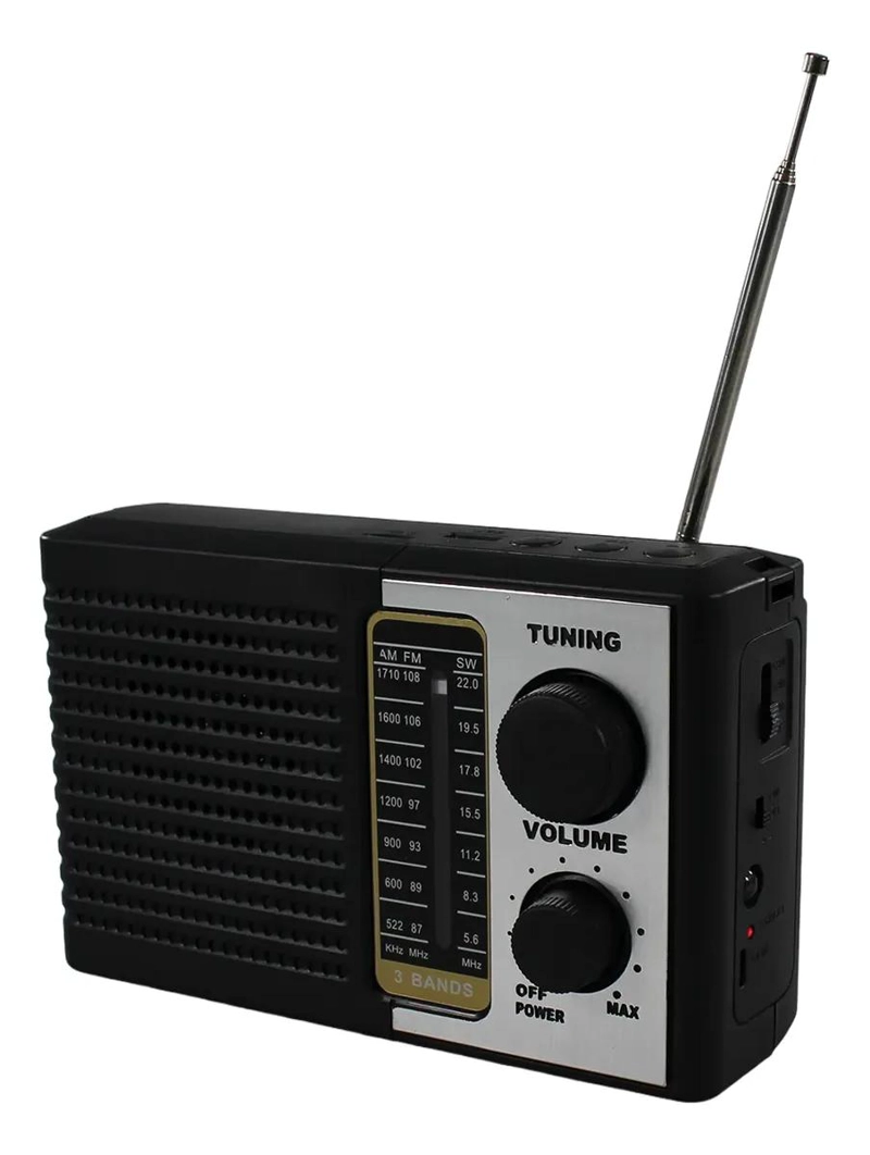 RADIO PORTATIL SOLAR AM FM SW 15W CON LED Y USB - 4