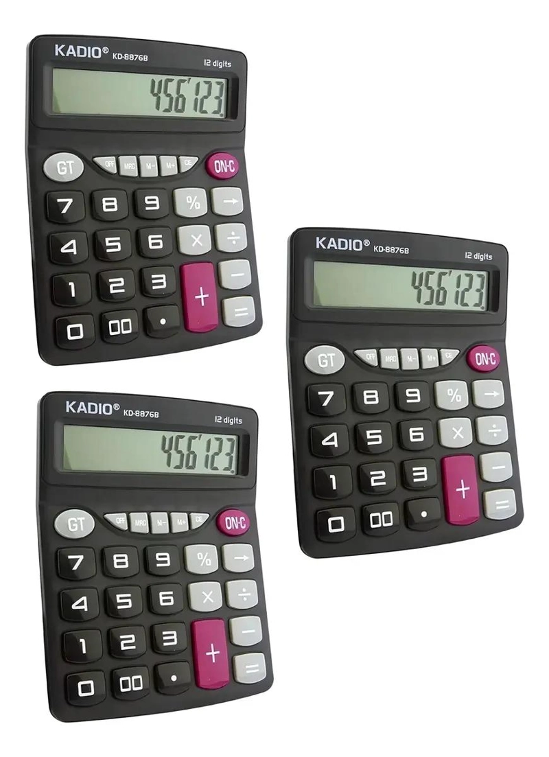 CALCULADORA BASICA SOLAR 12 DIGITOS COLOR NEGRO - 1