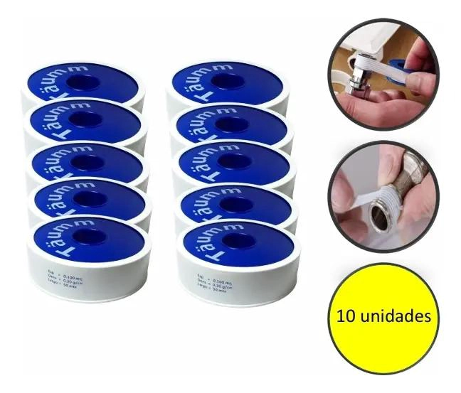 PACK 10 CINTAS TEFLON AGUA JUMBO 3/4 50MTS - 1