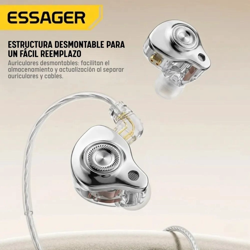 AURICULARES GAMING ESSAGER S25 CON MICROFONO Y CONECTOR 3 - 3