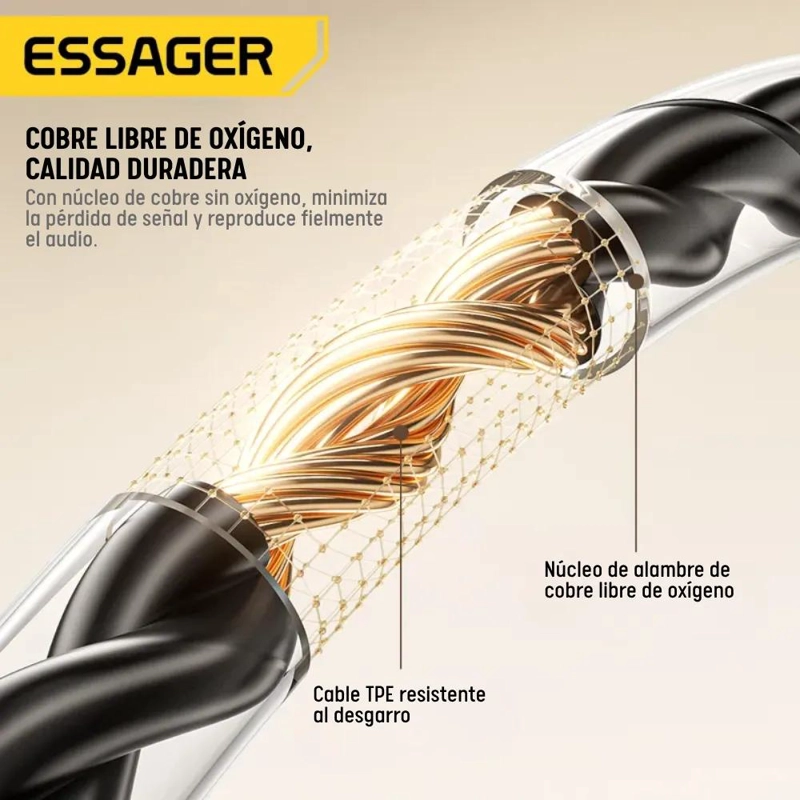 AURICULARES GAMING ESSAGER S25 CON MICROFONO Y CONECTOR 3 - 4