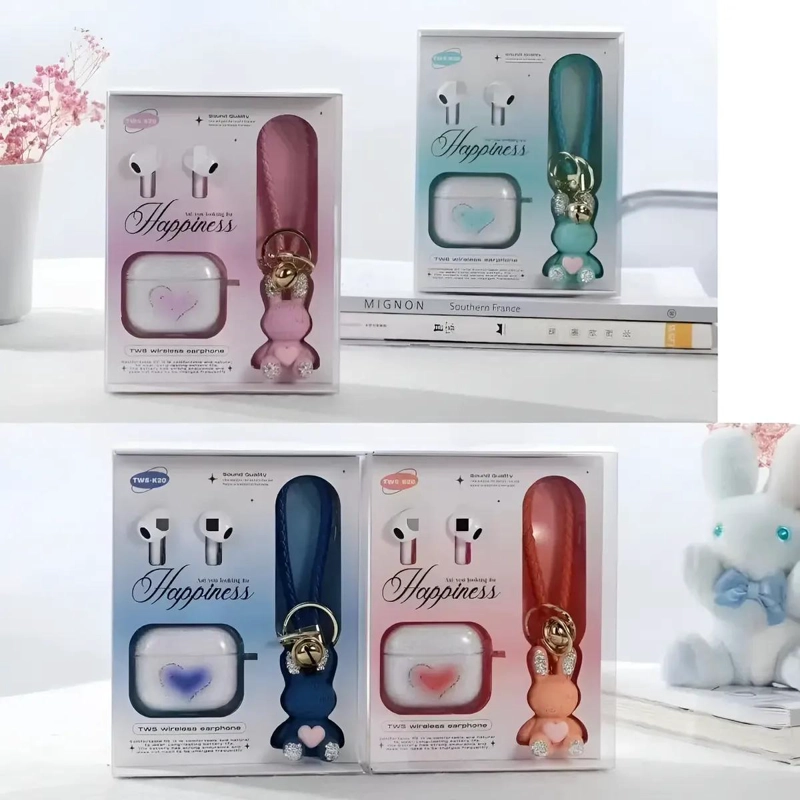 AUDIFONOS INALAMBRICOS TWS K20 CON LLAVERO OSO KAWAII - 3