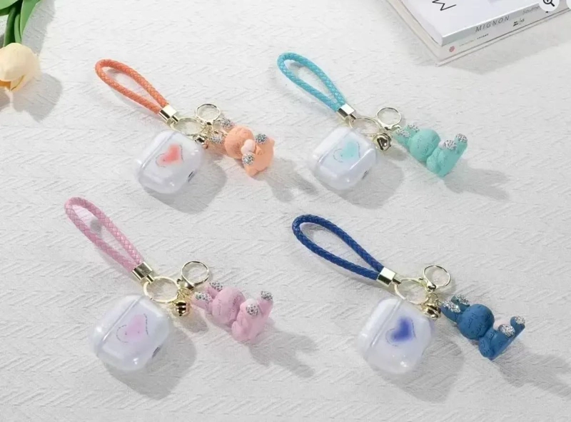 AUDIFONOS INALAMBRICOS TWS K20 CON LLAVERO OSO KAWAII - 4