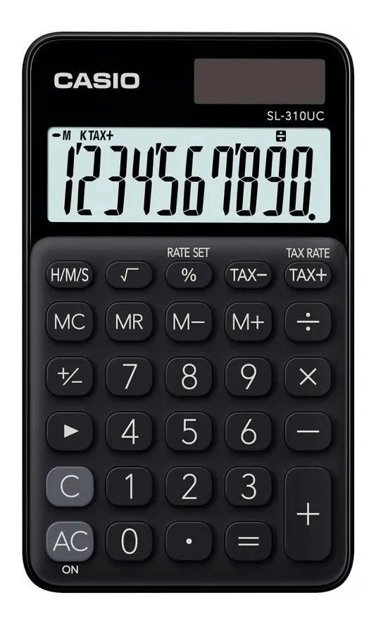 CALCULADORA PORTATIL 10 DIGITOS COLOR NEGRO - 1
