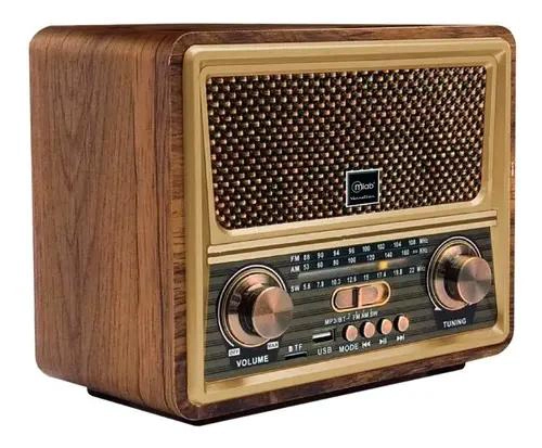 RADIO PORTATIL BLUETOOTH RETRO CON USB Y AM/FM - 1