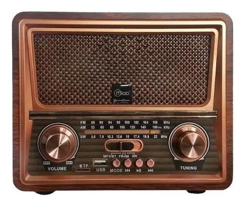 RADIO PORTATIL BLUETOOTH RETRO CON USB Y AM/FM - 2