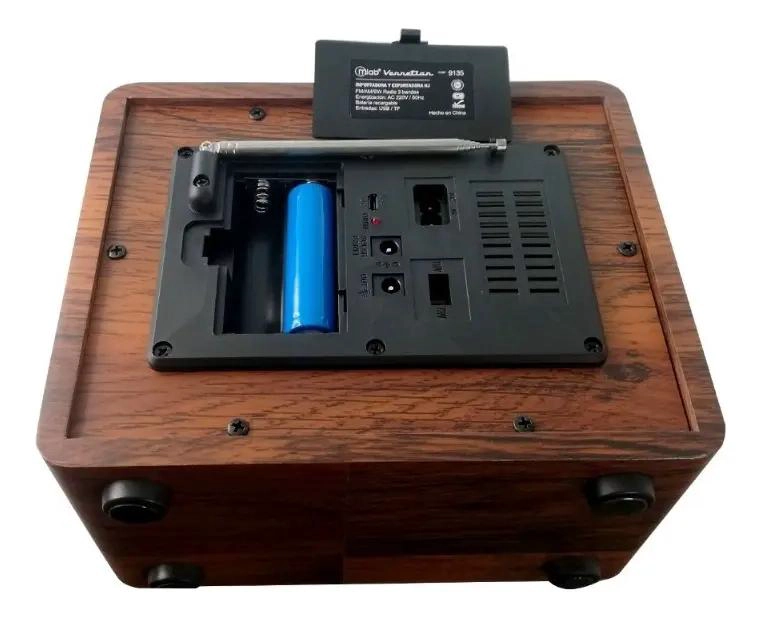 RADIO PORTATIL BLUETOOTH RETRO CON USB Y AM/FM - 3