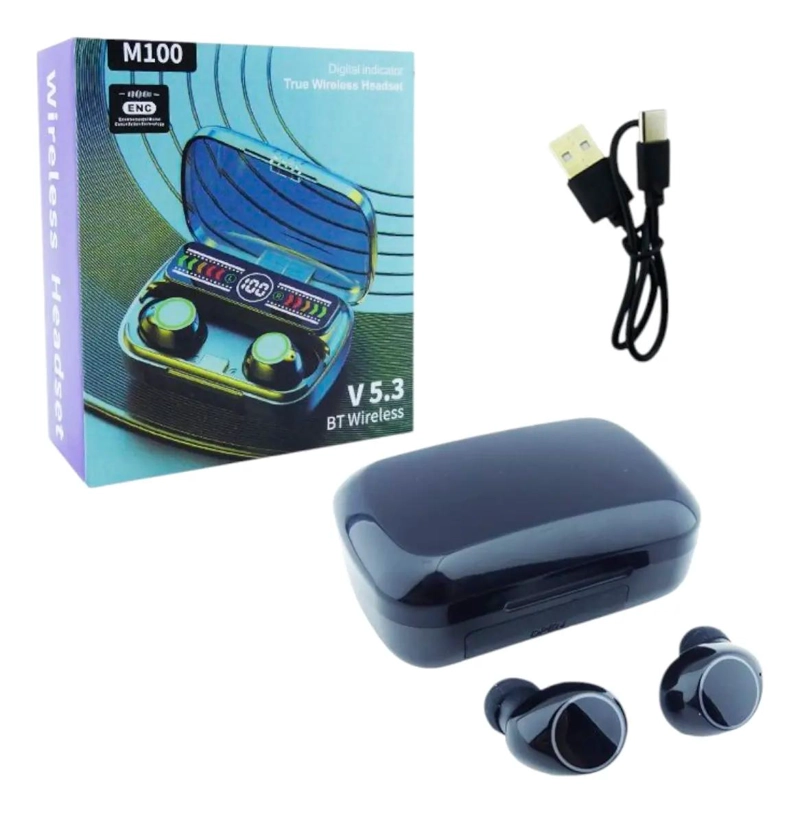 AUDIFONOS TRUE WIRELESS BLUETOOTH CON PANTALLA Y CARGADOR - 3