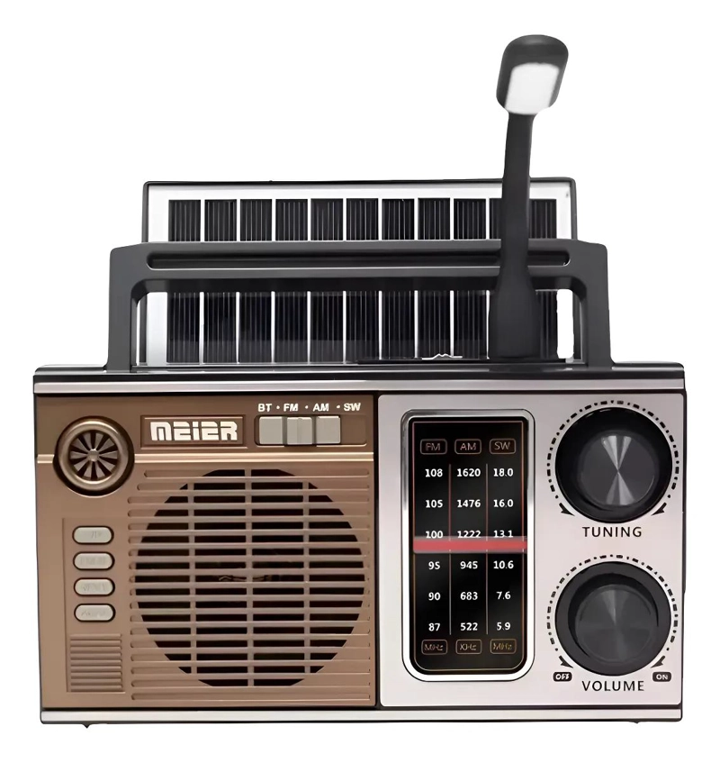 RADIO PORTATIL RECARGABLE AM/FM CON BLUETOOTH Y PANEL - 2