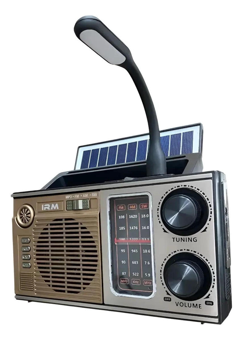 RADIO PORTATIL RECARGABLE AM/FM CON BLUETOOTH Y PANEL - 3