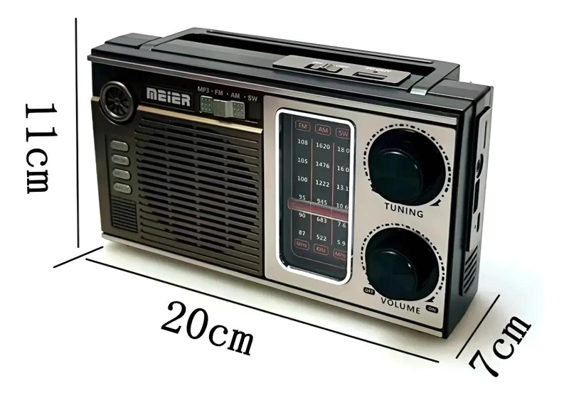 RADIO PORTATIL RECARGABLE AM/FM CON BLUETOOTH Y PANEL - 4