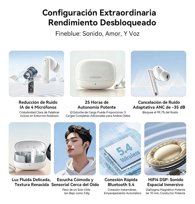 AUDIFONOS INALAMBRICOS CON CANCELACION DE RUIDO PARA IOS - 5